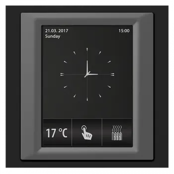 Příslušenství k termostatu RF Touch-W Černá (plast) Tmavě šedá Tmavě šedá