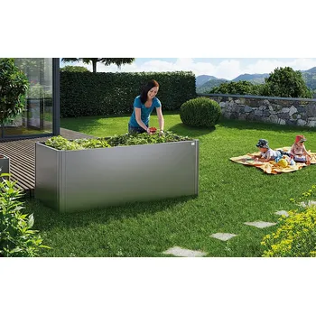 Truhlík Biohort Zvýšený truhlík na zeleninu 2 x 1 (šedý křemen metalíza) 2 x 1 (2 krabice)