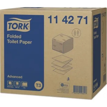 Toaletní papír Tork Folded toaletní skládaný papír Advanced T3 ( 8712 útržků) 114271