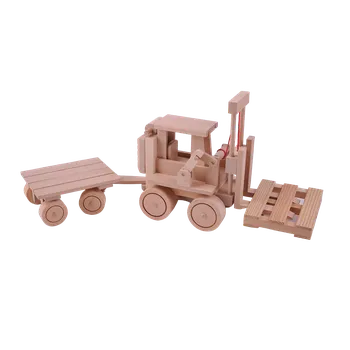 Dřevěná hračka Vysokozdvižný vozík Desta