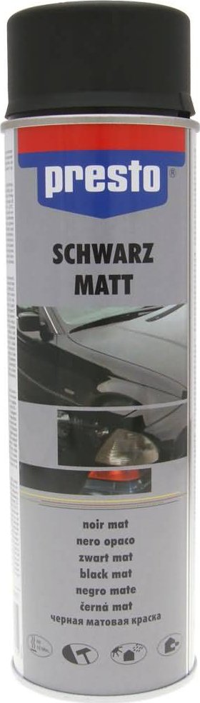 Barva ve spreji Presto černá matná 500ml 33623
