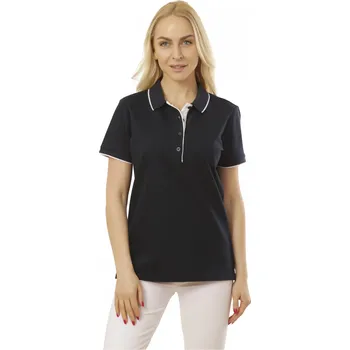 Dámská košile JAMES & NICHOLSON Polokošile NORMA LADY 240g, různé barvy Velikost M black/silver