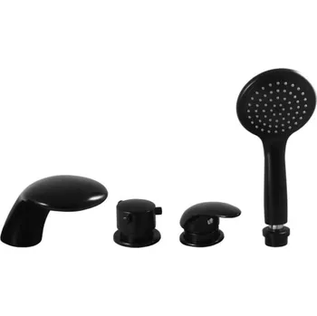 Vodovodní baterie Vanová baterie RAV SLEZÁK se sprchovým setem černá D471.0PCMAT
