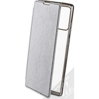 Pouzdro na mobilní telefon 1Mcz Electro Book flipové pouzdro pro Samsung Galaxy Note 20 stříbrná (silver)