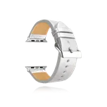 Stříbrný kožený řemínek MINET Top Grain pro APPLE WATCH 42-44 mm
