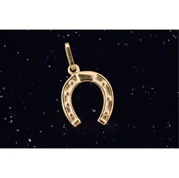 Šperk Zlatý přívěsek podkova P042, Au 585/1000 14kt,0,65g (14kt,váha 0,65g)