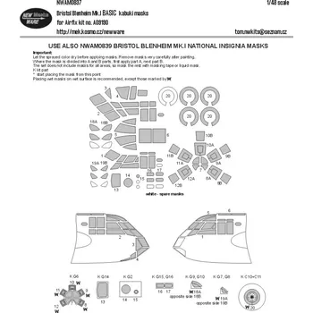 Plastikový model 1/48 Mask Bristol Blenheim Mk.I BASIC (AIRFIX)