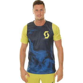 Scott Trail Vertic Nightfall Blue/Lemongrass Yellow M cyklistický dres Scott Trail Vertic Nightfall Blue/Lemongrass Yellow M