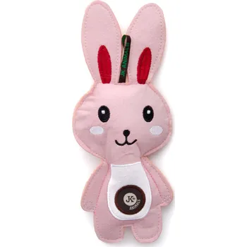 Hračka pro psa JK ANIMALS zajíc, pískací textilní hračka pro psy, 24 cm