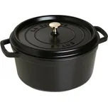 Staub Cocotte hrnec kulatý, černá, 30 cm / 8,35 l 1103025