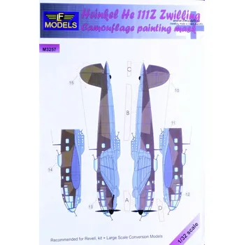 Plastikový model 1/32 Mask He 111Z Zwilling Camouflage painting