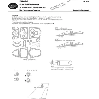 Plastikový model 1/72 Mask F/A-18F EXPERT (ACAD 12567,12535)