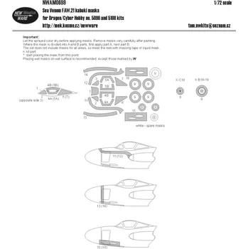 Plastikový model 1/72 Mask Sea Venom FAW.21 (DRAG/CYBER H.)