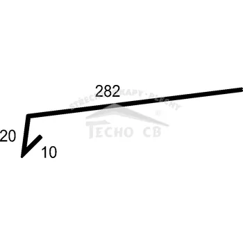 Okapový plech 312 pozinkovaný barvený / lakovaný