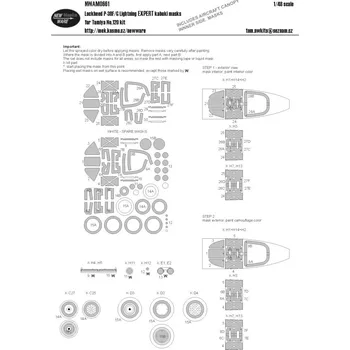 Plastikový model 1/48 Mask Lockheed P-38F/G Lightning EXPERT (TAM)