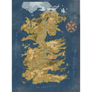 Puzzle Dark Horse Comics Game of Thrones Cersei Lannister Westeros Map 1000 dílků