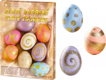 Velikonoční dekorace Anděl Přerov Sada k dekorování vajíček zlaté zdobení