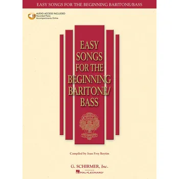 Easy Songs for the Beginning Baritone/Bass + Audio Online / zpěv (baryton/bass) a klavír
