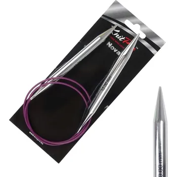 Jehlice KnitPro Nova kruhové kovové fixní jehlice 10mm 80cm (KnitPro Nova kruhové jehlice 10mm 80cm)