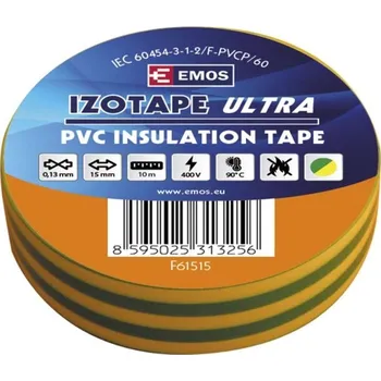 Lepicí páska Páska elektroizolační 15mmx10m - zelenožlutá