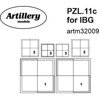 Plastikový model 1/32 Masks for PZL.11c insignia (IBG)