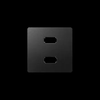 Elektrická zásuvka SIMON 82 8201090-038 kryt pro 2 x zásuvka USB (2.0) typ A, grafit