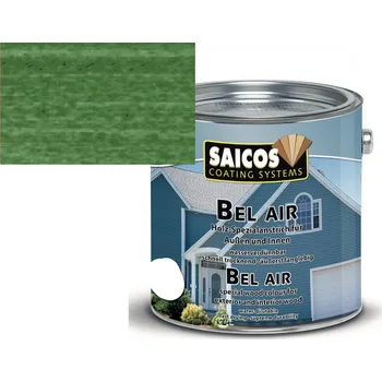 Lak na dřevo Saicos BelAir vodou ředitelný olejový nátěr - jedlová zeleň transparentní - tannengrün transparent - 720060; 0,125L