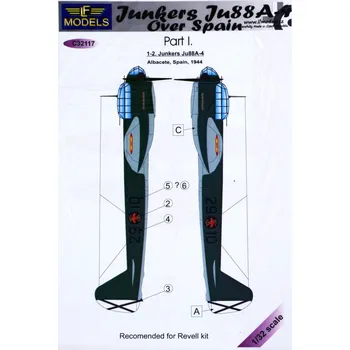 Plastikový model 1/32 Decals Junkers Ju 88A-4 over Spain, Part 1