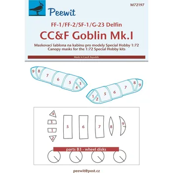 Plastikový model 1/72 Canopy mask Grumman FF-1/SF-1 (SP.HOBBY)