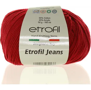 Příze Etrofil Jeans burgundská červeň 014