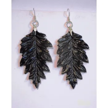 Náušnice Kožené náušnice č.7 Barva: Černá