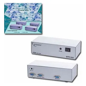 Video kabel Gembird GVS122 2-portový VGA rozbočovač 200MHz GEMBIRD Datový přepínač VGA rozbočovač 2 cesty