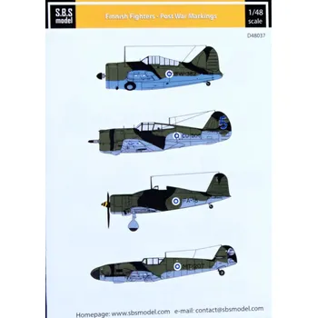 Plastikový model 1/48 Decal Finnish Fighters - Post War markings