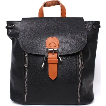 Městský batoh Středně velký městský černý batoh FLORA&CO H6735 s obsahem cca. 6l