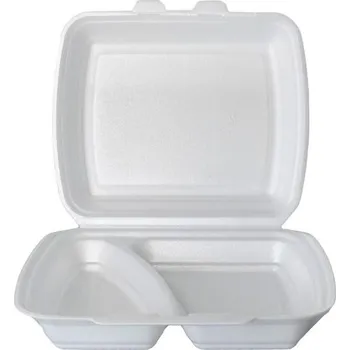 Jednorázové nádobí Menu box dvoudílný PS - balení 125ks