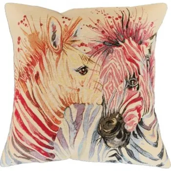 Dekorativní polštářek Dekorační polštář Zamilované zebry gobelín s výplní 45 x 45 cm| RTex