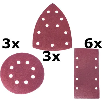 Brusný papír Asist Sada brusný papír P80 P100 P120 kruh, trojúhelník, obdélník Varianta: zrnitost 80
