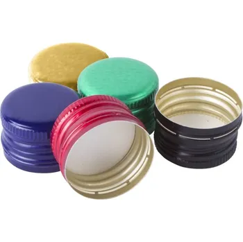 Zátka lahví, šroub.barevné (Al+korek) 100ks