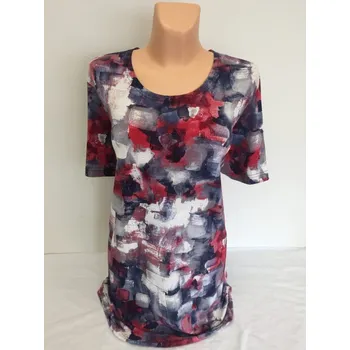 Dámská tunika damské halenky, Barva Červená, Velikost XXL 48, Materiál 98% Polyester 2% Lycra