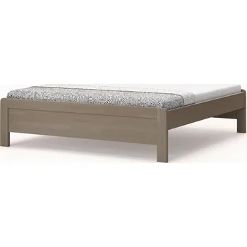 Postel BMB Postel Karlo s nízkým čelem oblá - masivní buk Moření: šedá, Rozměr: 90 x 200 cm