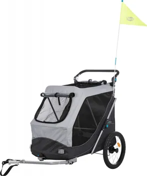 Přívěsný vozík pro psa Trixie Vozík za kolo s funkcí rychlého skládání 74 x 95 x 103/143 cm šedý