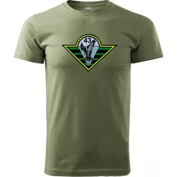 Pánské tričko STRIKER Tričko 43 výsadkový prapor orel barevný Barva: Olivová, Velikost: XL