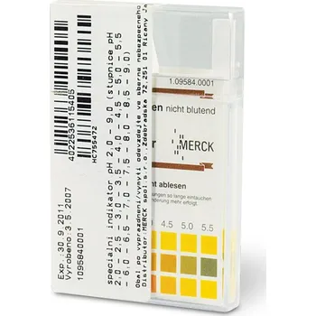 Diagnostický test pH indikátorové proužky "nekrvácející" pH 2.0–9.0, 100 ks