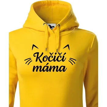 Dámská mikina Dámská mikina kočičí máma, Barva Žlutá, Velikost S, Canvas Dámská mikina Bezvatriko.cz 0673