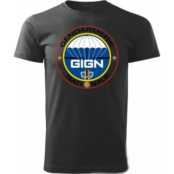 Pánské tričko STRIKER Tričko GIGN Barva: Černá, Velikost: XXXL