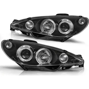 Přední světlomet Tuning Tec Přední světla PEUGEOT 206 02- ANGEL EYES ČERNÉ