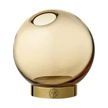 Váza Váza se stojanem Globe Amber/Gold