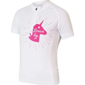 cyklistický dres Sensor Cyklo Entry Unicorn dětský dres krátký rukáv bílá 150