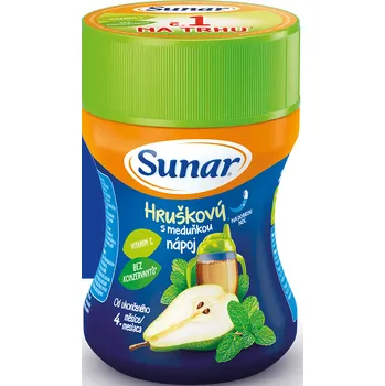 Kojenecká výživa Sunar Rozpustný nápoj meduňkový s hruškami 3x 200 g