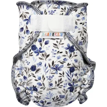 Plenkové kalhoty Breberky Kalhotková plenka (M) - Modravá pomněnka SZ, šedý velur